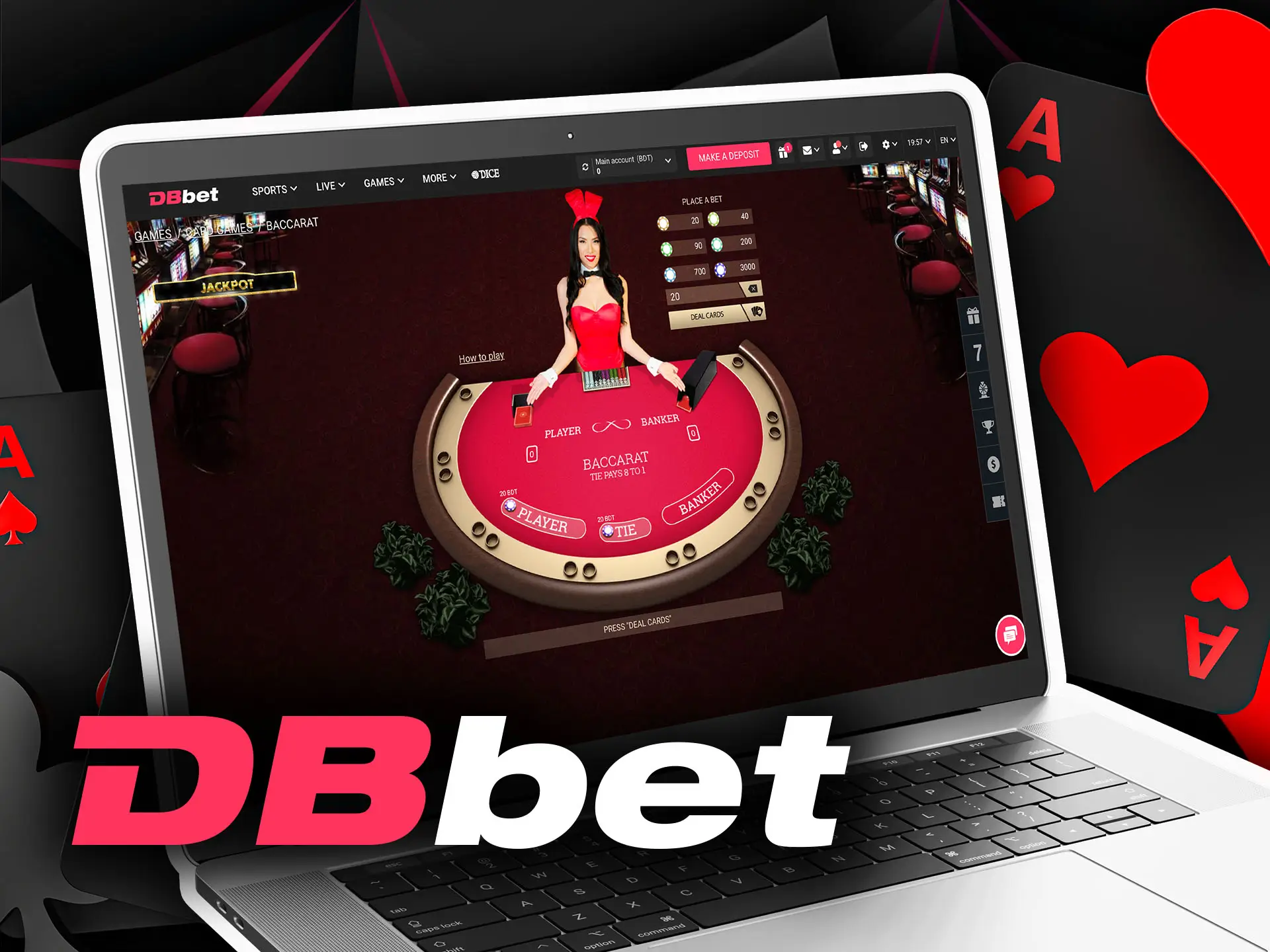 Baccarat is also among the DBbet casino entertainment.