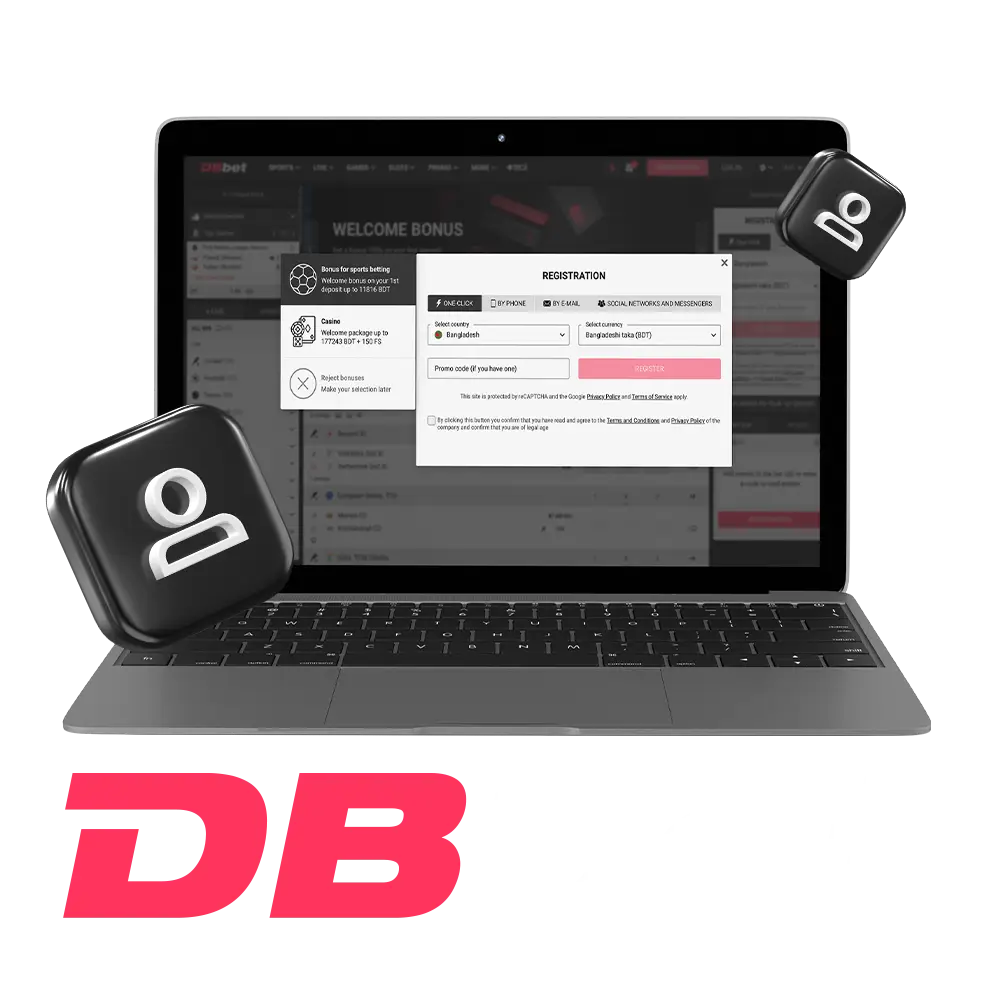 Create an account on DBbet and get a welcome bonus.