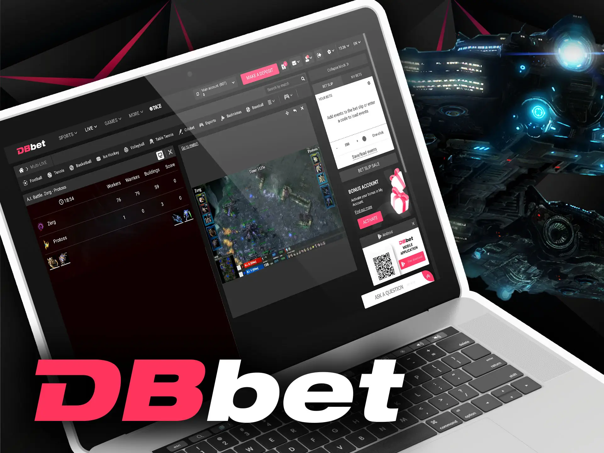 Starcraft is also among the cybersports disciplines to bet on.