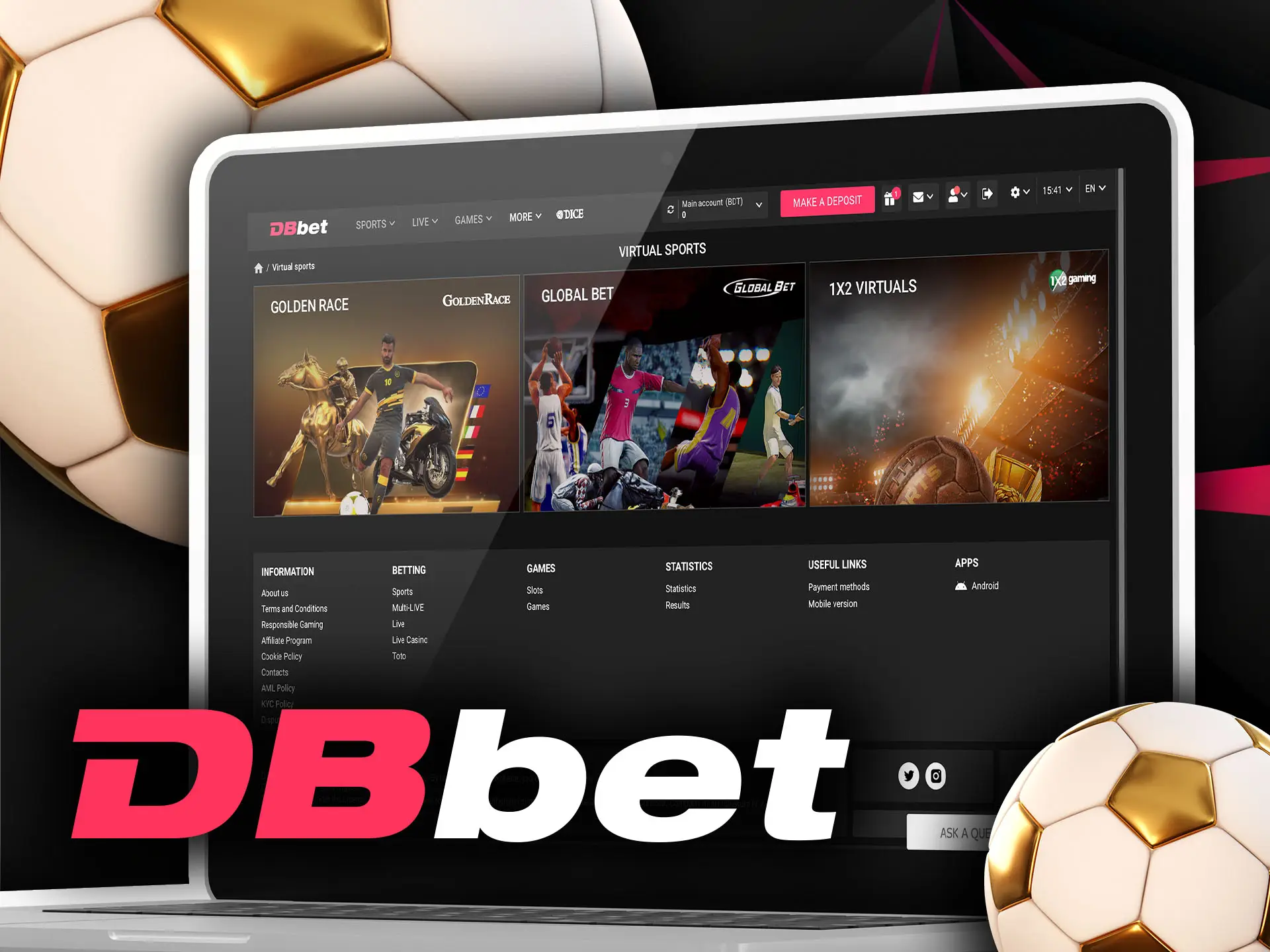 You can also place bets on virtual sports like football, horse racing and other.