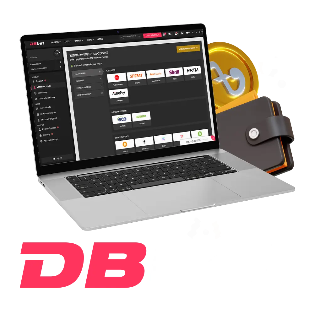 Learn how to withdraw your winnings from DBbet.
