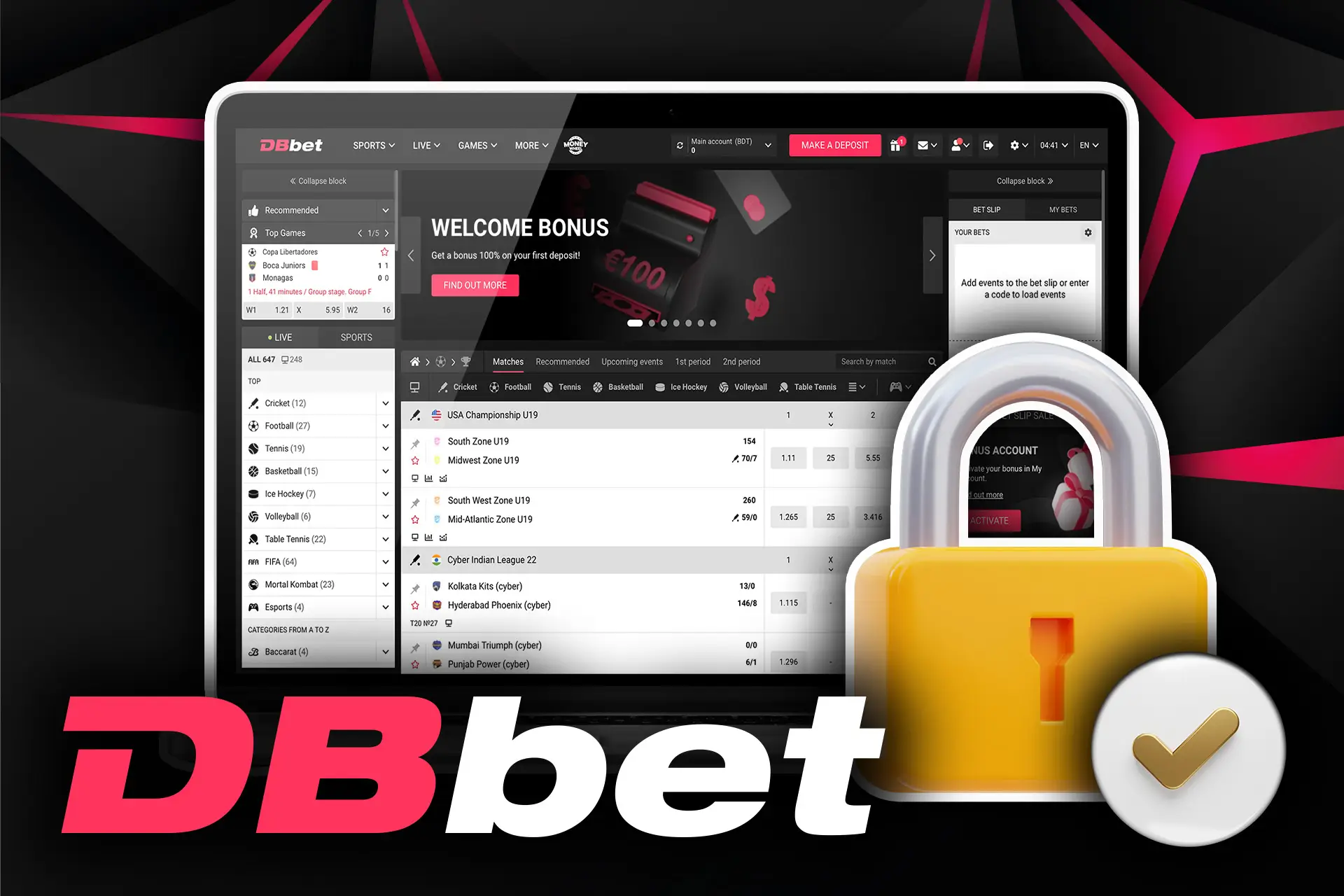 With DBbet, your data is always secure.