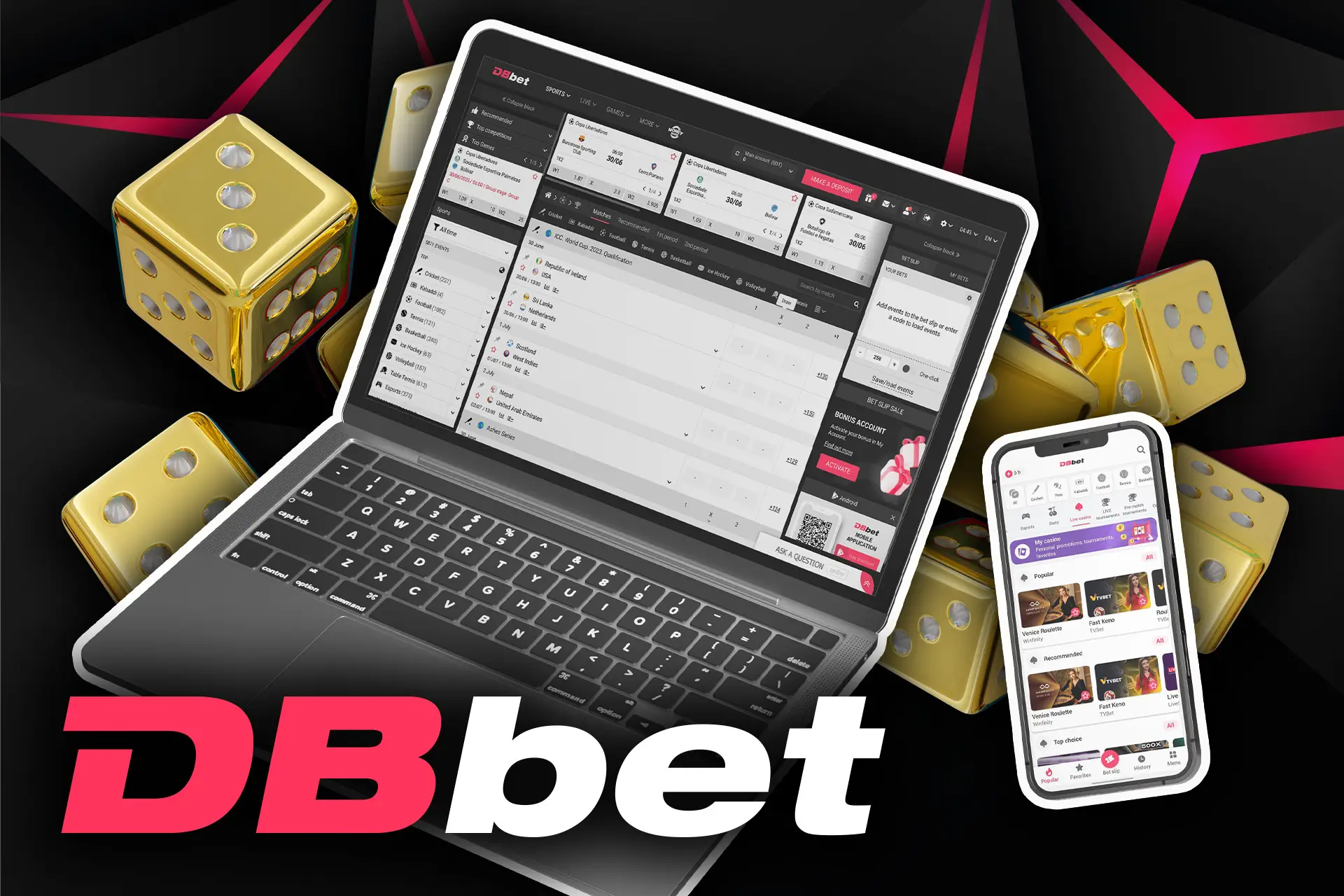 With DBbet, you have plenty of games to choose from, as well as a variety of options for sports betting.