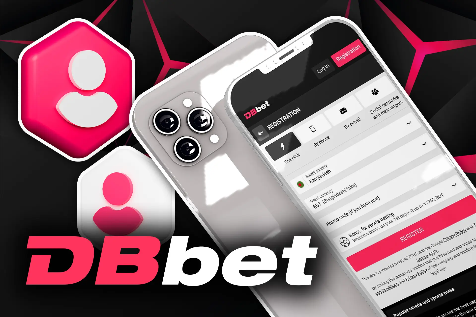 Complete a simple registration on DBbet.