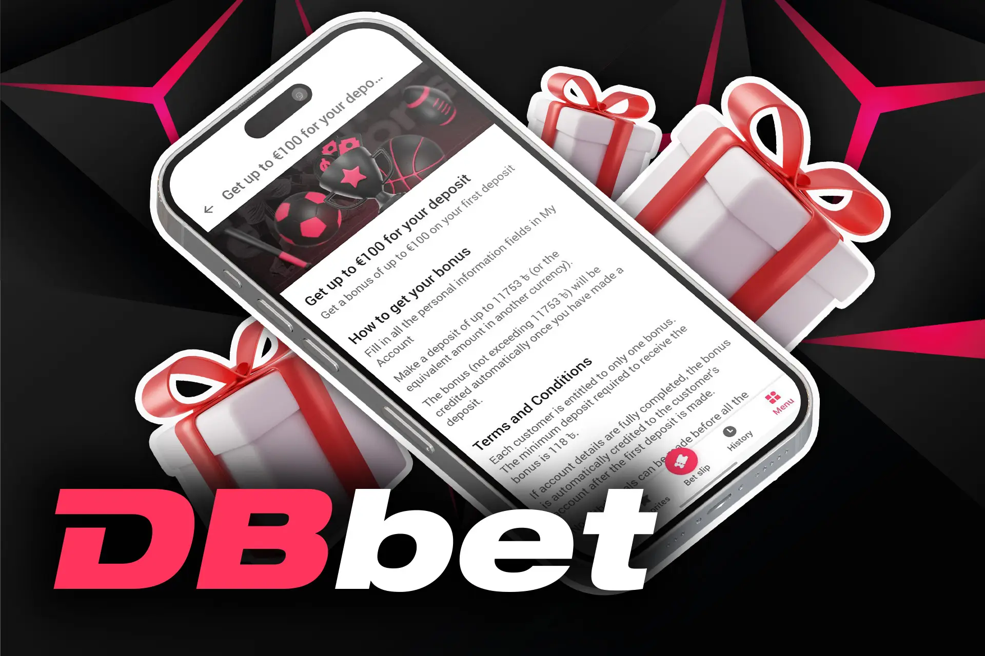 With the DBbet app you can count on great bonuses.