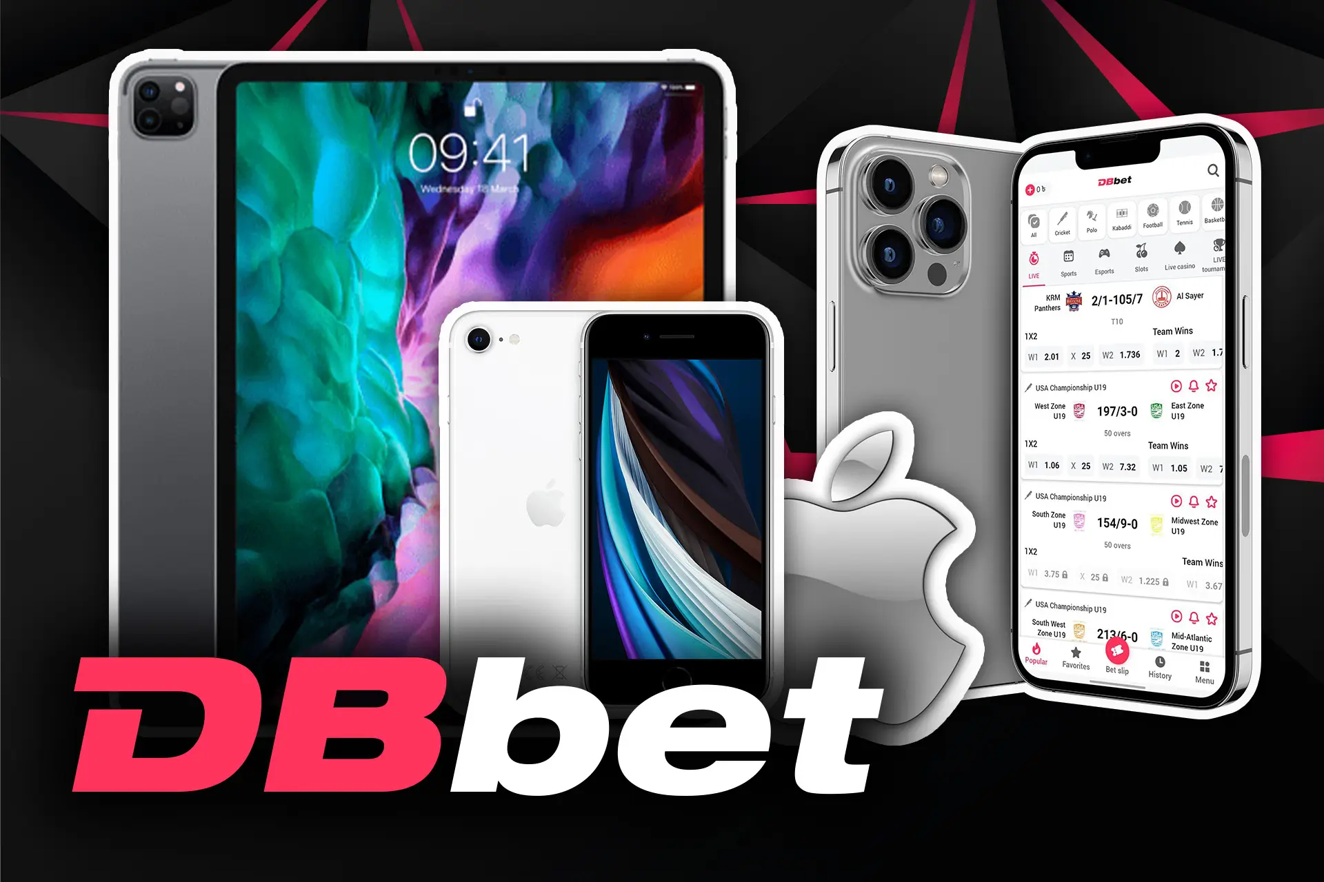 The DBbet app is supported on many iOS devices.