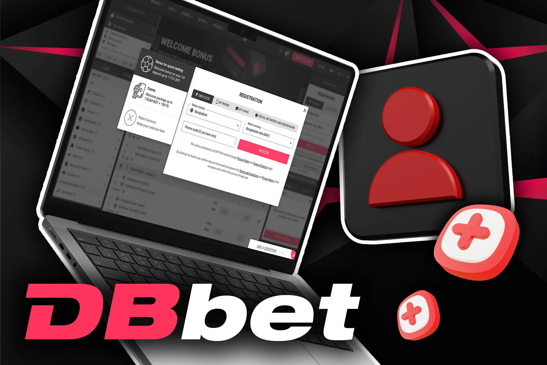 Complete a simple registration on DBbet.