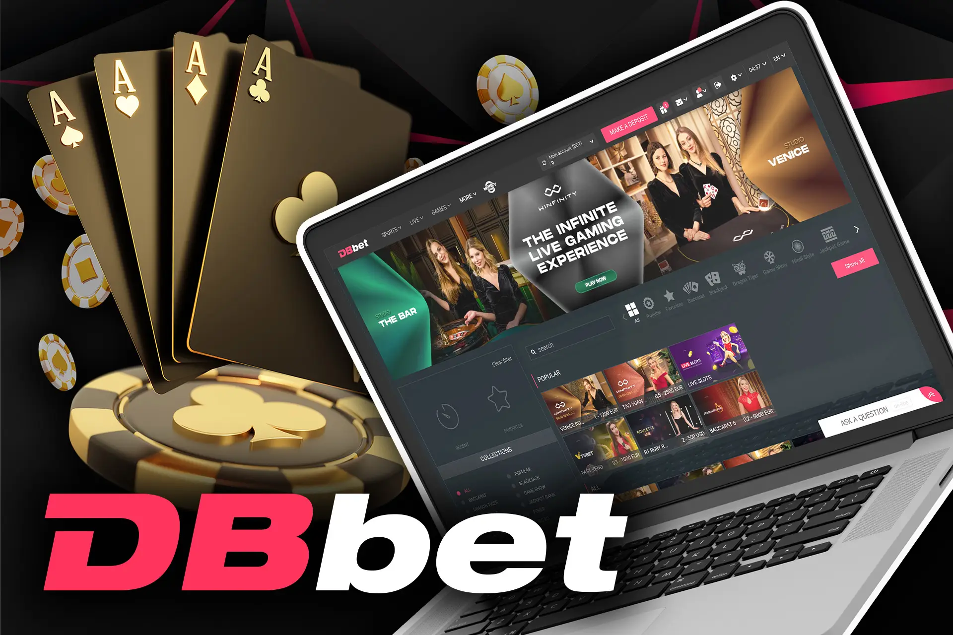 Live casino games are available to you on DBbet.