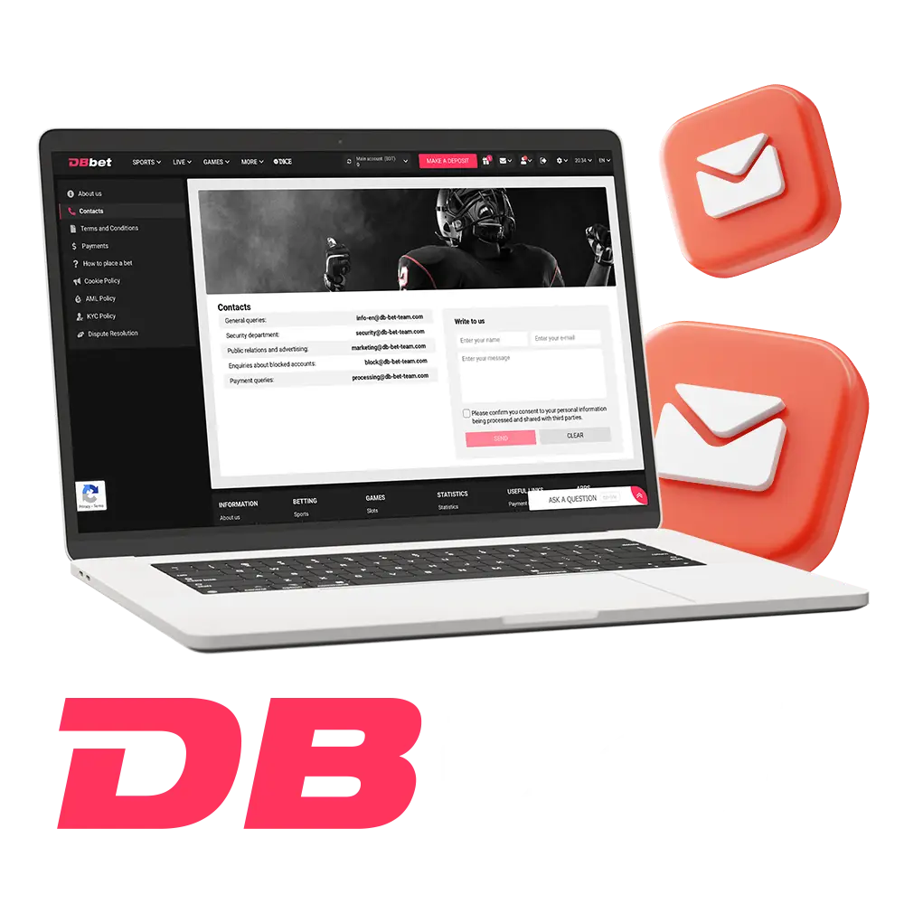 Find out DBbet official contacts.