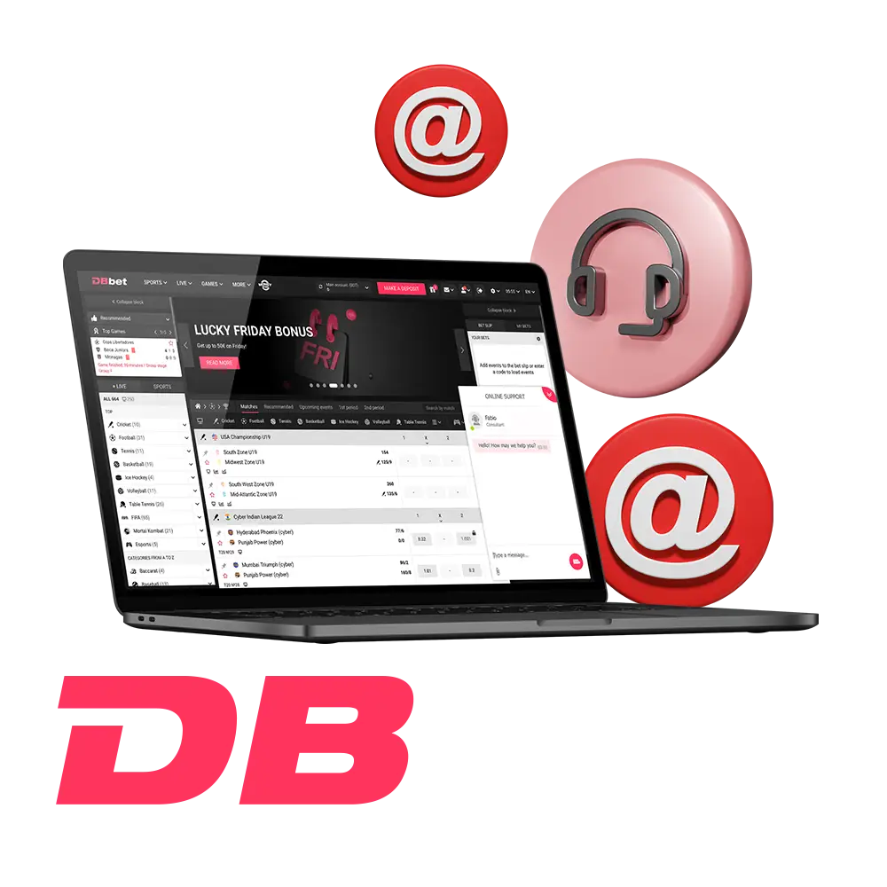 Support for DBbet users is available around the clock.