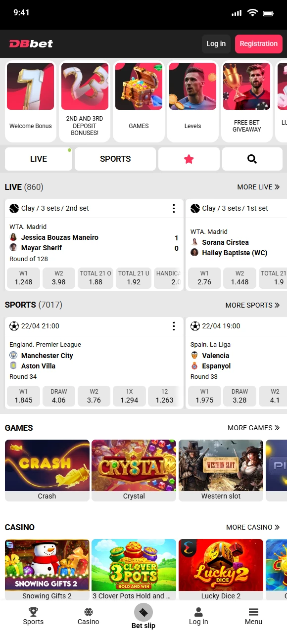 Visit the DBbet website.