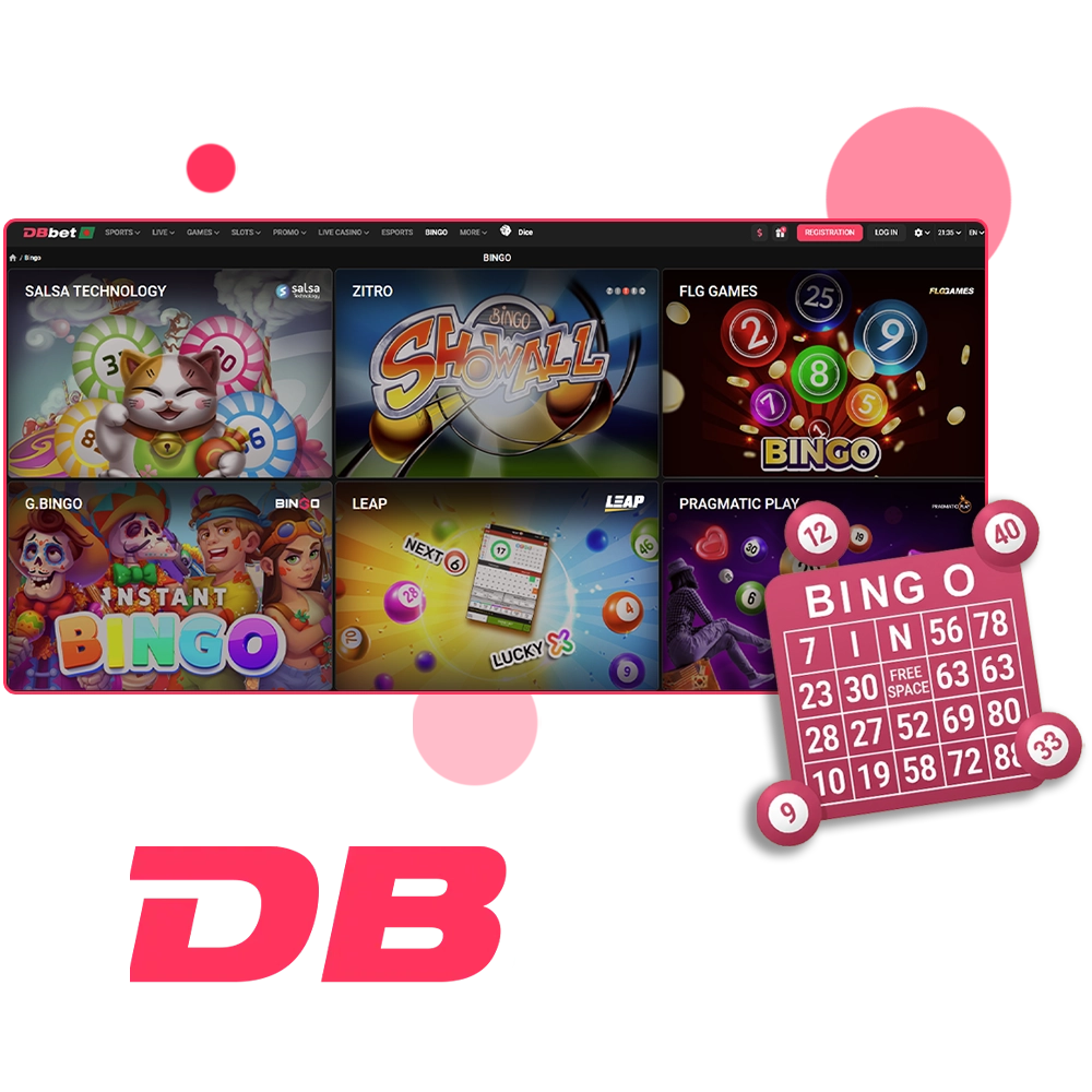 Play Bingo and you'll be lucky only at DBbet.