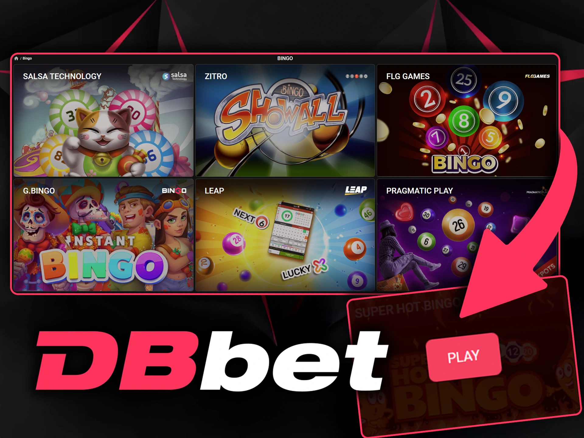 Start betting on bingo now after registering with DBbet.