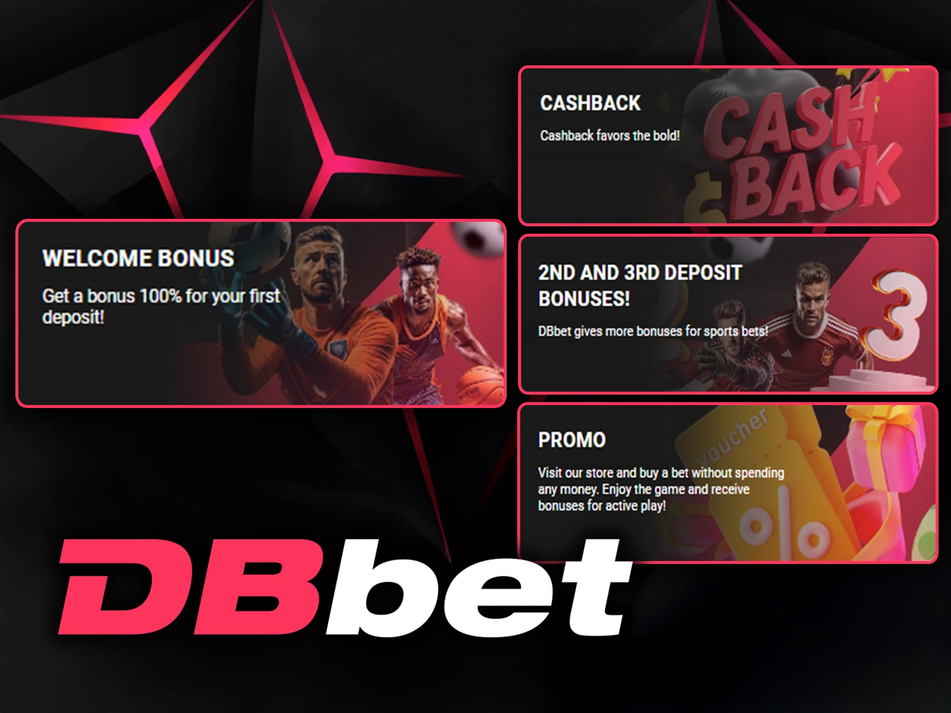A wide selection of bonuses is already waiting for you at DBbet.
