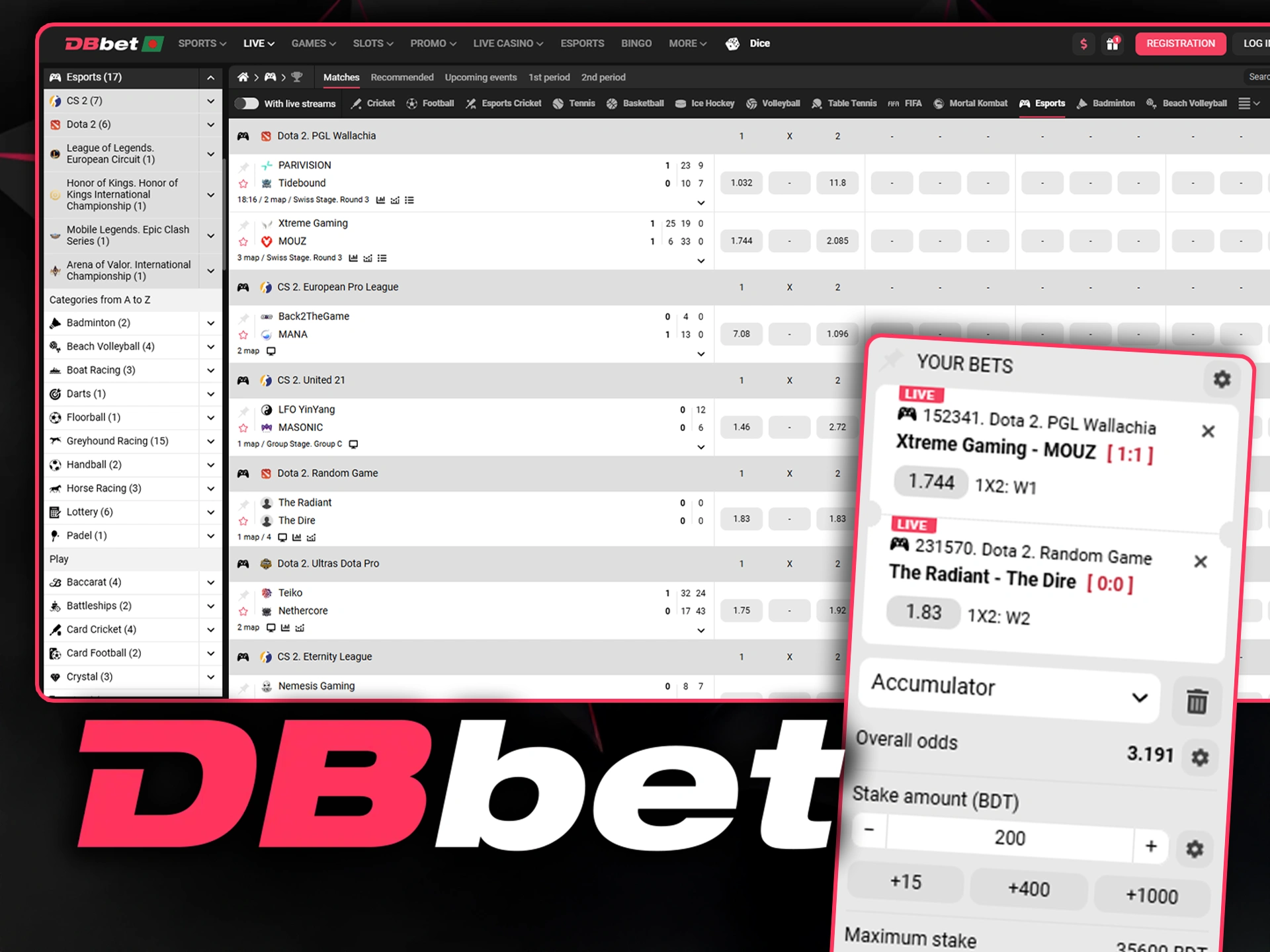 Find out how to start betting on Esports games at DBbet.