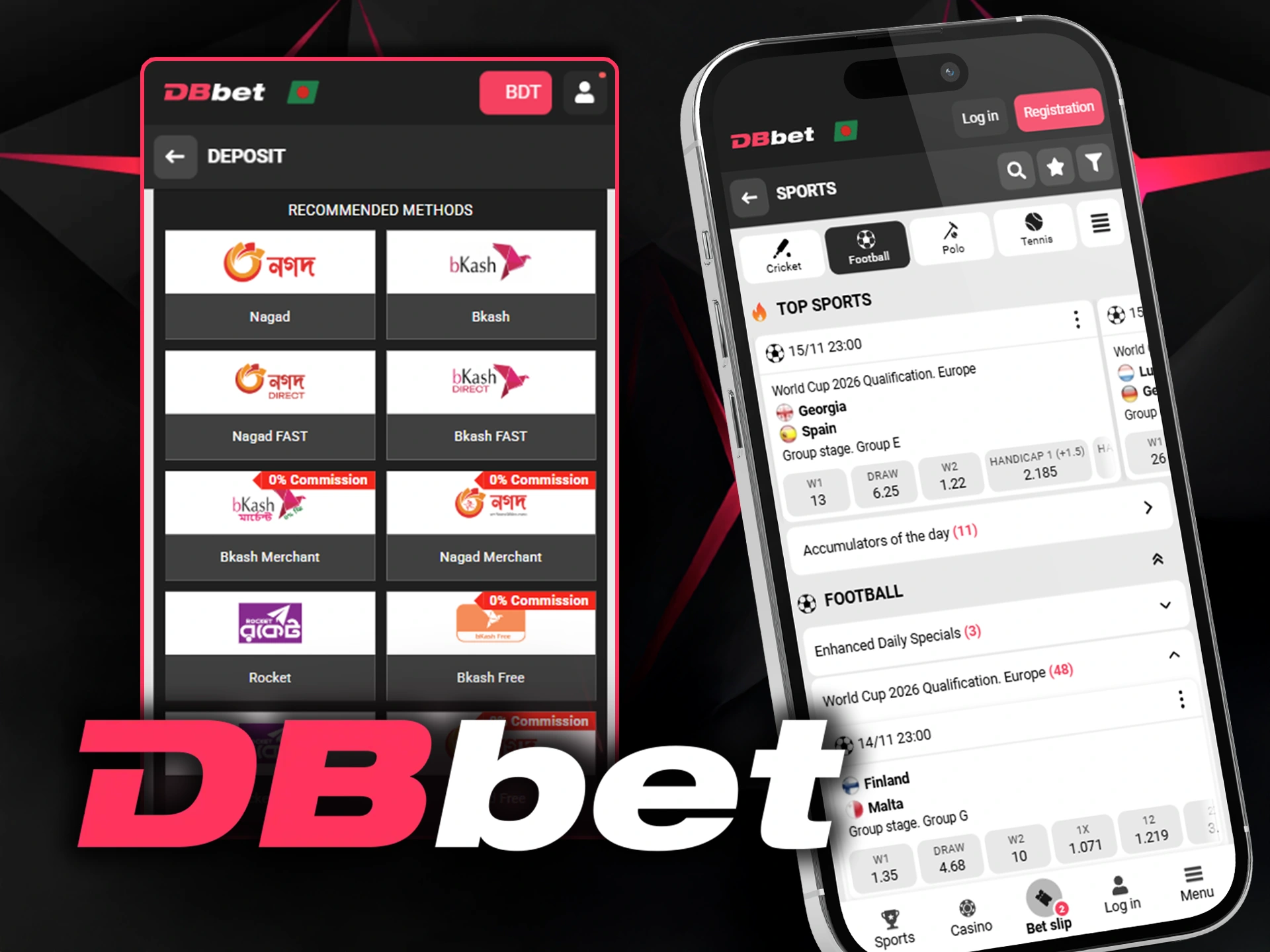 Use your smartphone to bet on football anytime at DBbet.