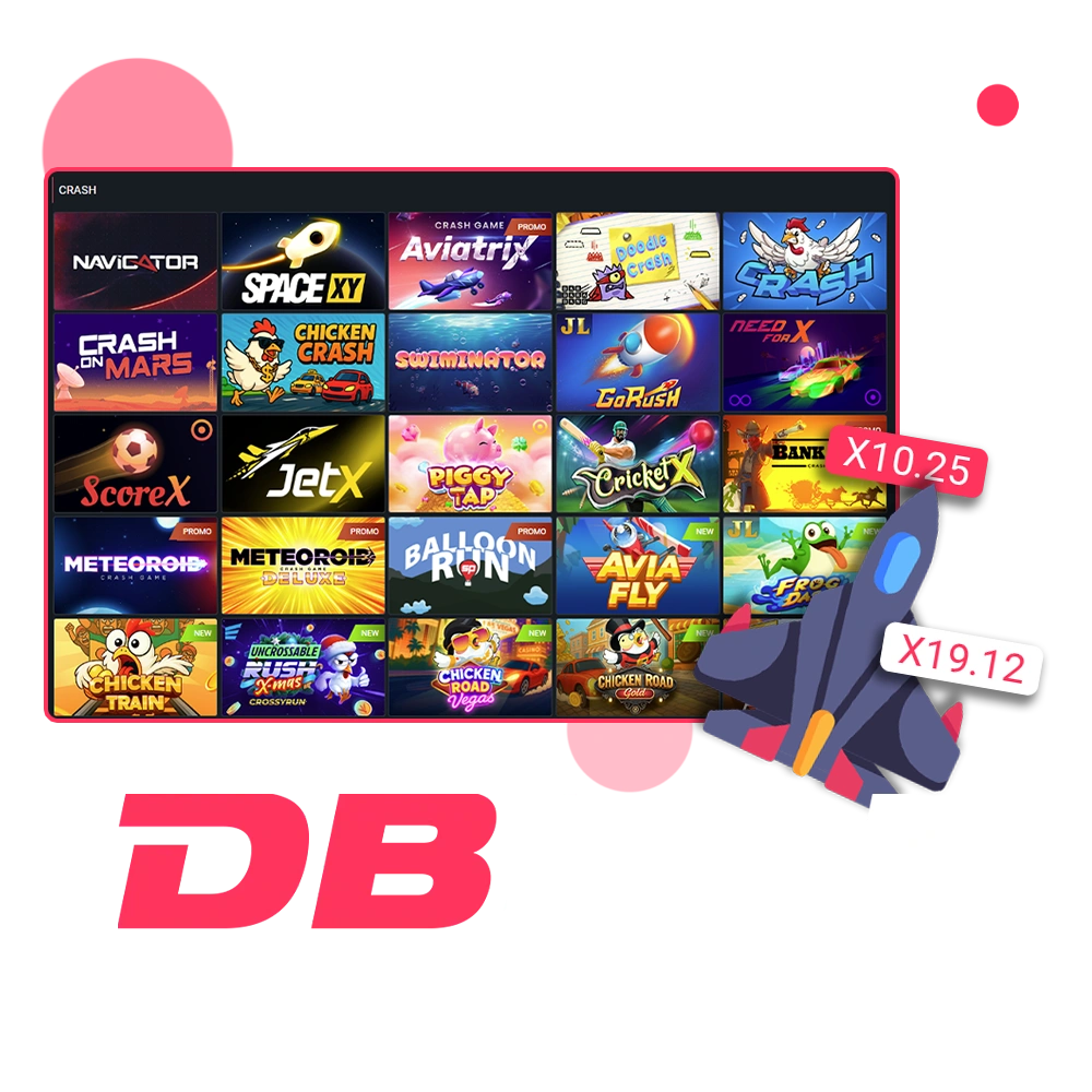 Multiply your bets in DBbet crash games.
