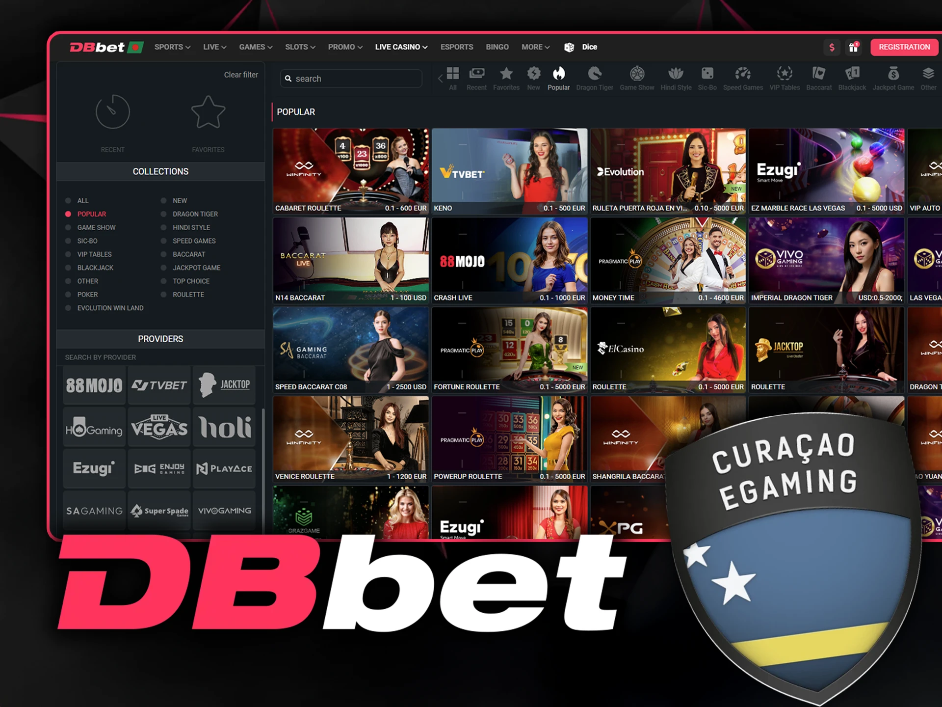 Bet safely with live dealers at DBbet.