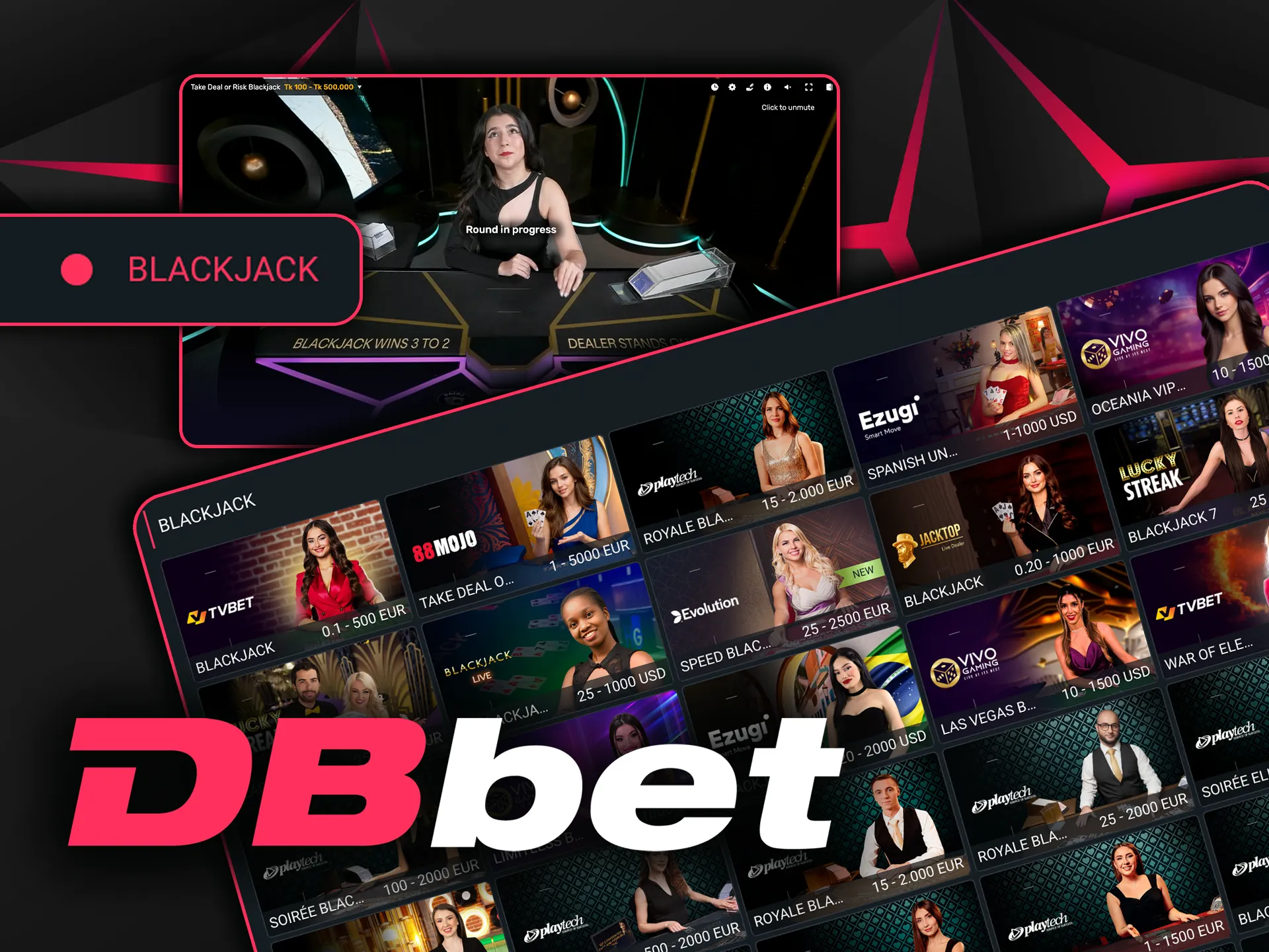 Play blackjack at DBbet and try to beat the dealer with skill and strategy.