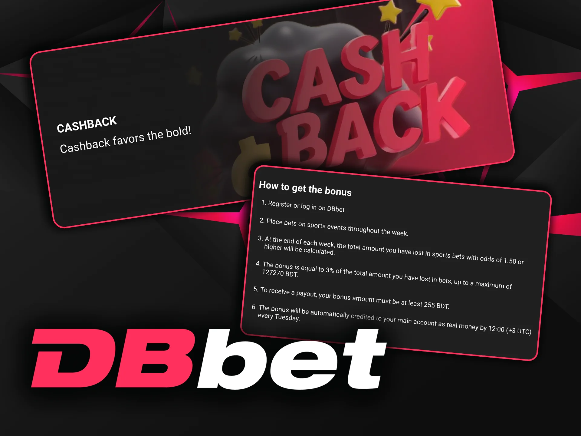 Enjoy DBbet cashback for loyal players.