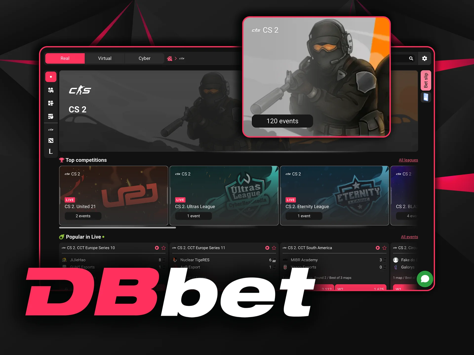 Join DBbet for competitive CS GO betting action.