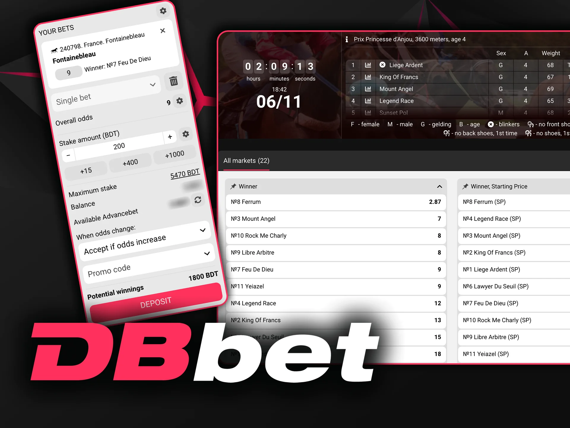 Bet on horse racing at DBbet and feel the excitement.