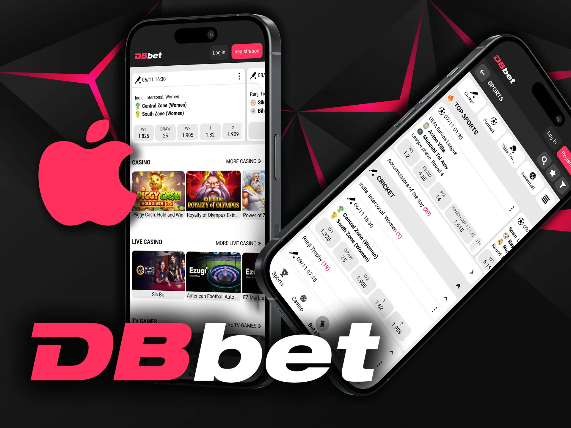 Install DBbet on iOS and start your adventure.