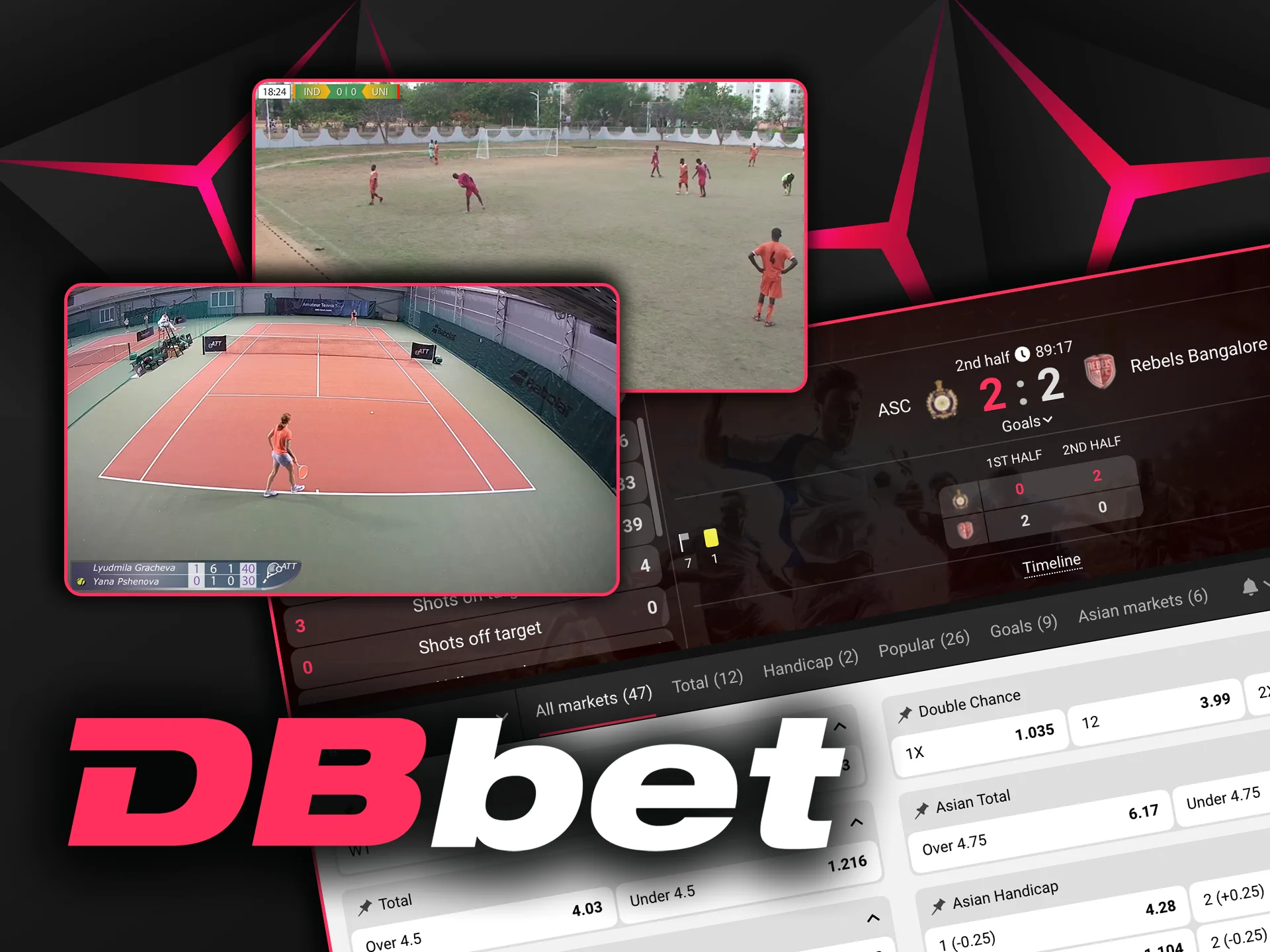 Watch live games and place bets in real time on DBbet for a thrilling experience.
