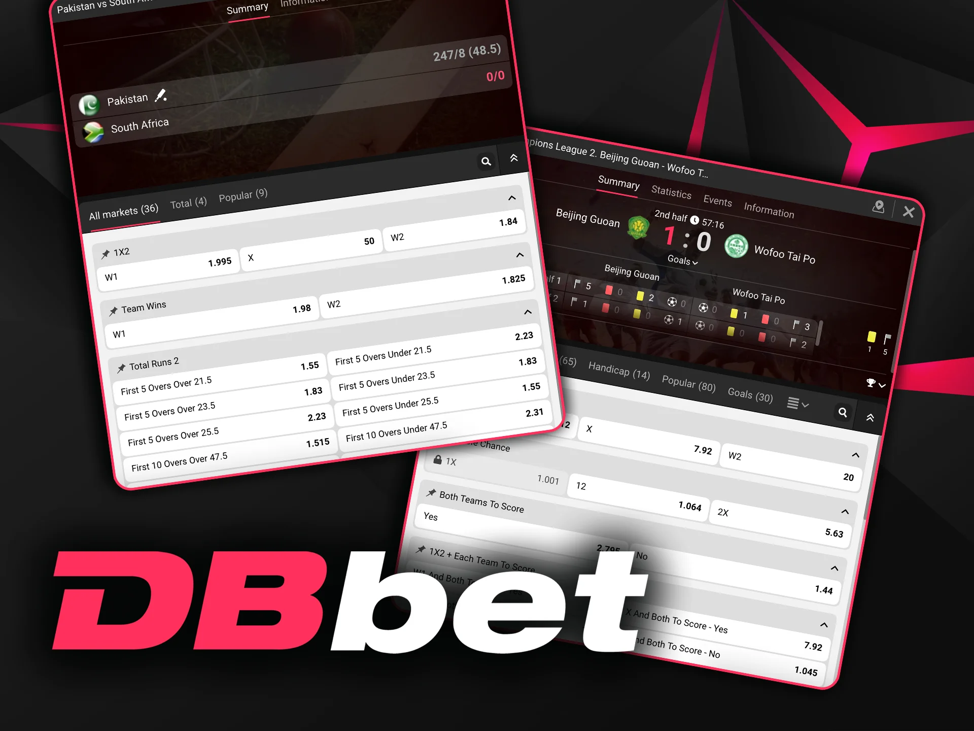 Place multiple live bets at DBbet at the same time and maximize your chances to win.