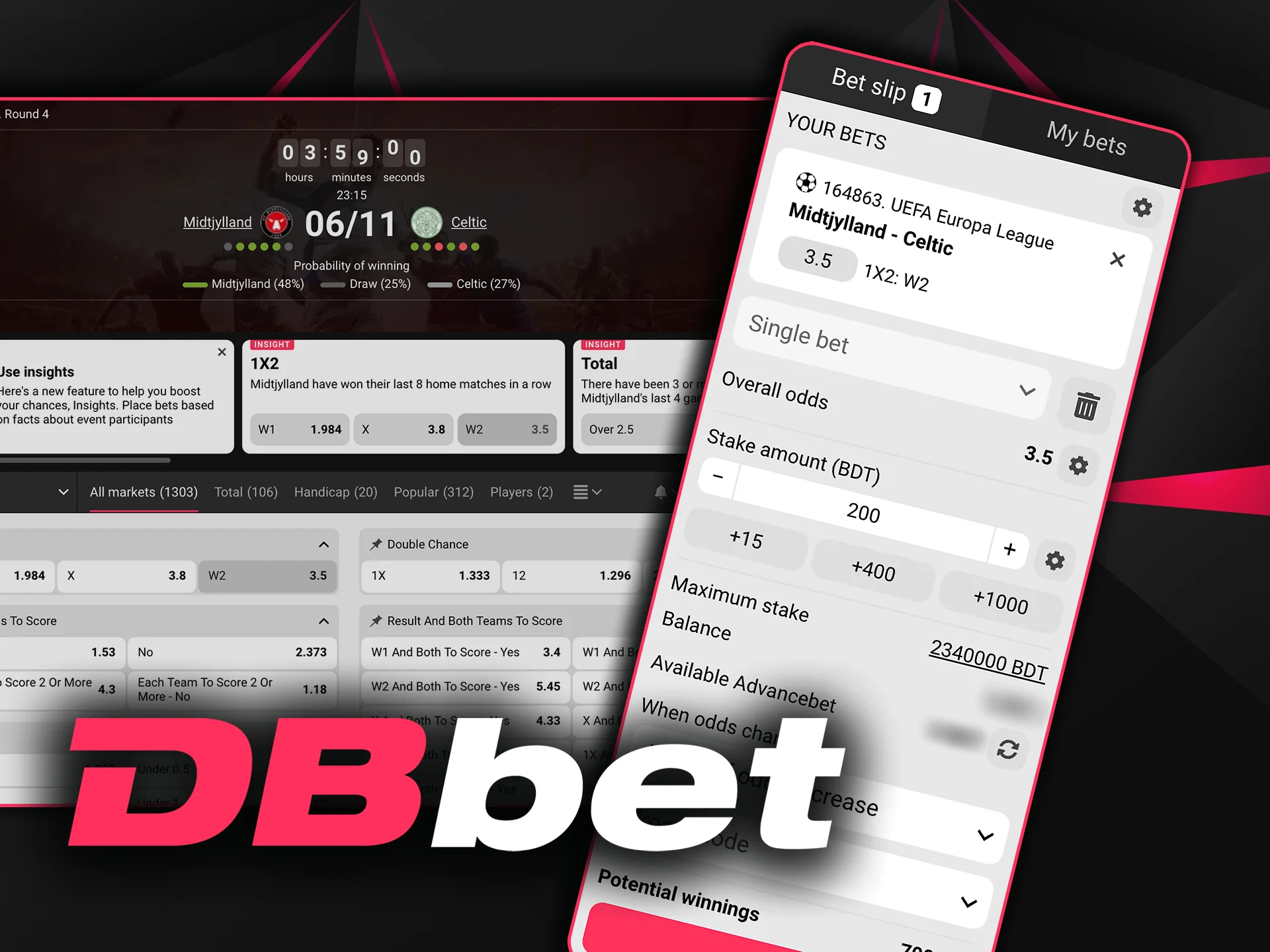 Place a single bet at DBbet on your favorite game and focus on one winning opportunity.