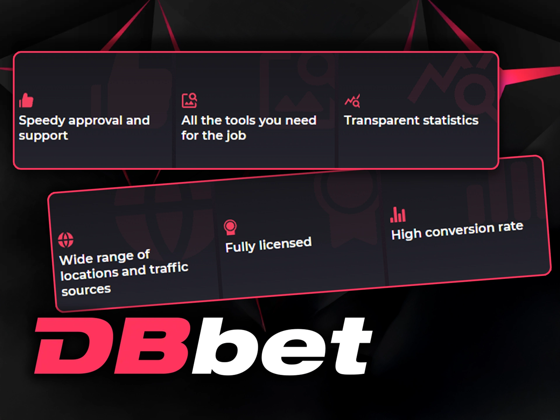 Get a lot of benefits by becoming a DBbet partners.