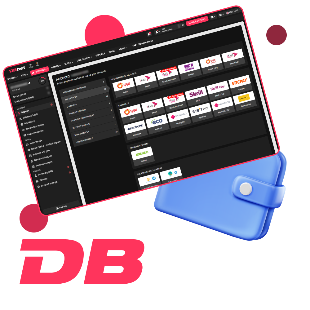Enjoy fast and secure deposits at DBbet Bangladesh and start betting now.